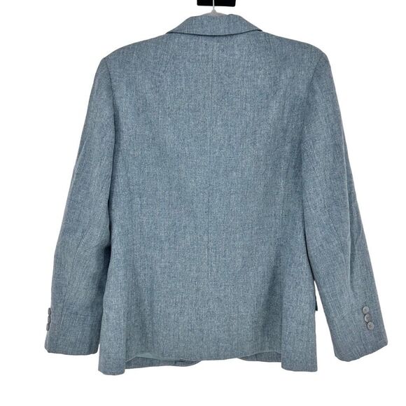 Pendleton Womens Wool Blazer Size 14 Academia Preppy Light Blue Office - Picture 2 of 9
